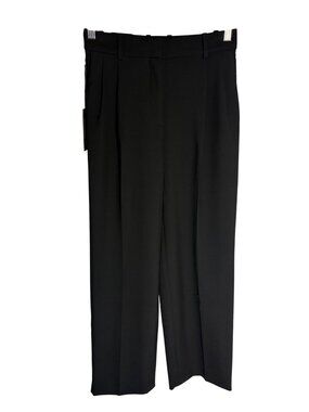 NWT Babaton Aritzia Pleated High Rise Black Wide Leg Pants-sz  0